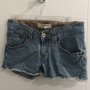 Levi’s slouch jean shorts